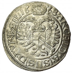 Silesia under Habsburgs, Leopold I, 3 Kreuzer Breslau 1668 SHS