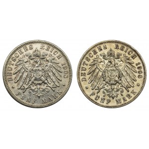 Niemcy, 5 marek 1908 (2 szt.)