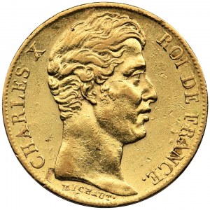 France, Charles X, 20 francs Paris 1827 A