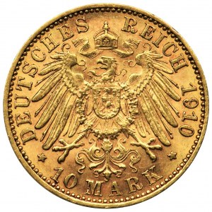 Niemcy, Prusy, Wilhelm II, 10 marek Berlin 1910 A