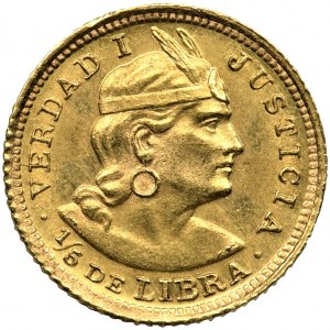 Peru, 1/5 libra Lima 1907 GOZF