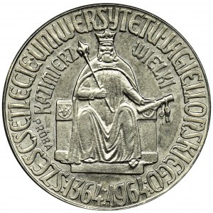 Próba NIKIEL, 10 złotych 1964 Kazimierz Wielki - wypukły napis na awersie