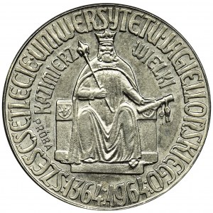 Próba NIKIEL, 10 złotych 1964 Kazimierz Wielki - wypukły napis na awersie