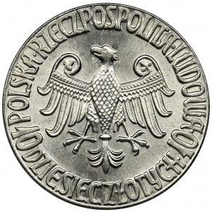 Próba NIKIEL, 10 złotych 1964 Kazimierz Wielki - wypukły napis na awersie