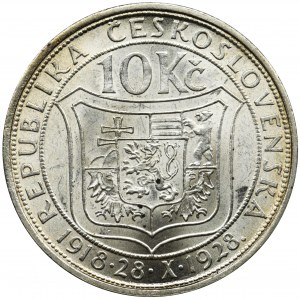 Czechosłowacja, 10 koron Kremnica 1928