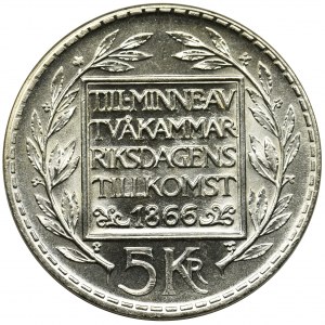 Sweden, Gustaf VI Adolf, 5 korona Stockholm 1966