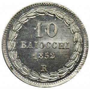 Państwo Kościelne - Watykan, Pius IX, 10 baiocchi 1852 R