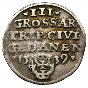 Sigismund I the Old, 3 groschen Danzig 1539 - PRVSS