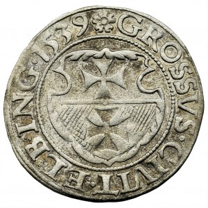 Sigismund I the Old, Groschen Elbing 1539 - PRVSS, sword right
