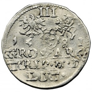 Stephen Bathory, 3 Groschen Vilnius 1581 - LI