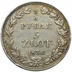 3/4 rubla = 5 złotych Warszawa 1836 MW