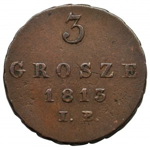 Duchy of Warsaw, 3 groschen Warsaw 1813 IB