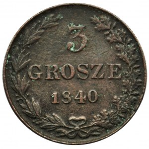 3 groschen Warsaw 1840 MW