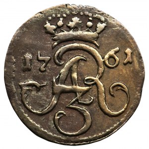 Augustus III of Poland, Shilling Danzig 1761 REOE
