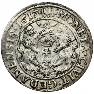 Sigismund III Vasa, 1/4 Thaler Danzig 1617 - PRVS•