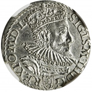 Sigismund III Vasa, 3 Groschen Marienburg 1593 - NGC UNC DETAILS