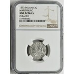 Sigismund III Vasa, 3 Groschen Marienburg 1593 - NGC UNC DETAILS