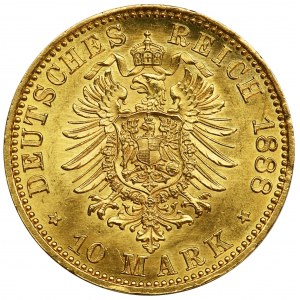 Germany, Prussia, Frederick III, 10 Mark Berlin 1888 A