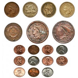 Lot, USA, Cents (18 pcs.)