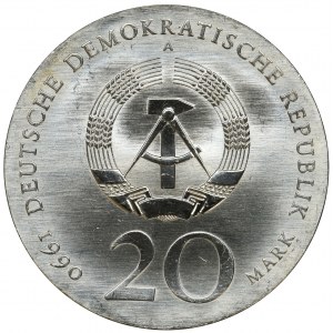 Germany, DDR, 20 Mark Berlin 1990 - Schlüter
