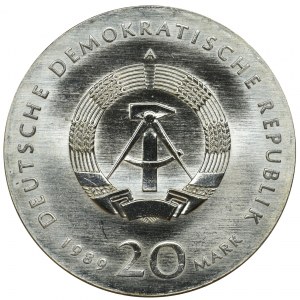 Germany, DDR, 20 Mark Berlin 1989 - Müntzer