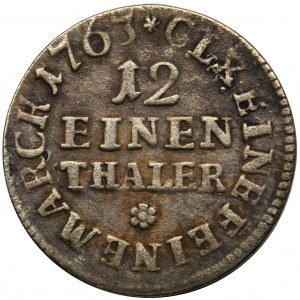 Frederic Christian, 1/12 Thaler Leipzig 1763 IFôF