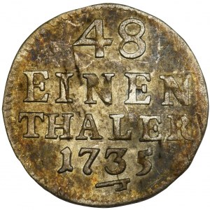 Augustus III of Poland, 1/48 Thaler Dresden 1735 FWôF