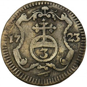 Augustus II the Strong, 3 Pfennig Dresden 1723 IGS