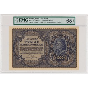 1.000 marek 1919 - III Serja AL - PMG 65 EPQ - szeroka numeracja