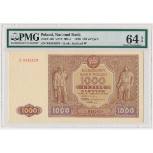 1.000 złotych 1946 - R - PMG 64 EPQ - rzadka odmiana