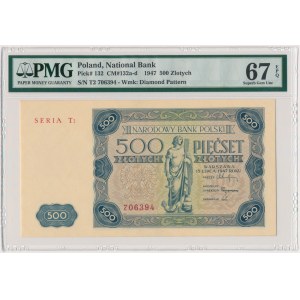 500 złotych 1947 - T2 - PMG 67 EPQ