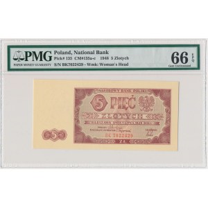 5 złotych 1948 - BK - PMG 66 EPQ