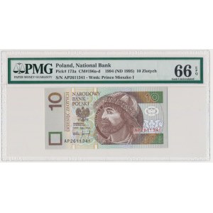 10 złotych 1994 - AP - PMG 66 EPQ - rzadka seria