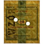 Pewex 20 dolarów 1960 - Dh - WZÓR - numeracja bieżąca - PMG 63
