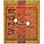 Pewex 50 dolarów 1960 - Di - WZÓR - numeracja bieżąca - PMG 63
