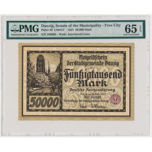 Gdańsk 50.000 marek 1923 - PMG 65 EPQ
