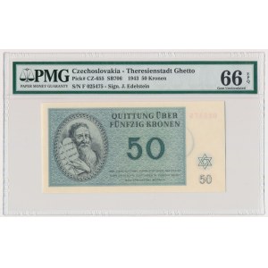 Czechosłowacja, Getto Terezin 50 koron 1943 - PMG 66 EPQ