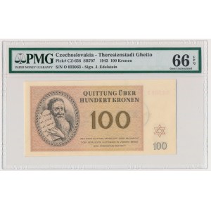 Czechosłowacja, Getto Terezin 100 koron 1943 - PMG 66 EPQ