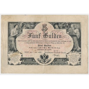 Austria 5 gulden 1866
