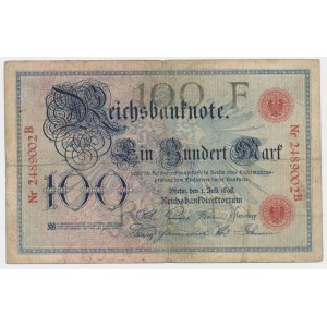 Niemcy - 100 marek 1898 - rzadszy rocznik