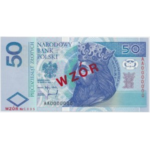 50 złotych 1994 WZÓR - AA 0000000 - Nr 1895