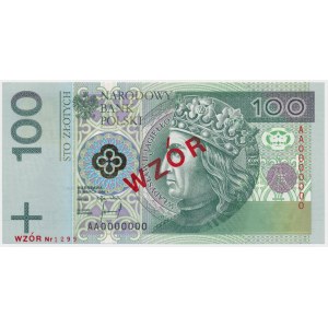 100 złotych 1994 WZÓR - AA 0000000 - Nr. 1299