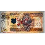 200 złotych 1994 WZÓR - AA 0000000 - Nr. 098