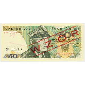 50 złotych 1979 WZÓR BW 0000000 No.0591