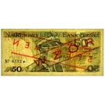 50 złotych 1982 WZÓR DA 0000000 No.0312