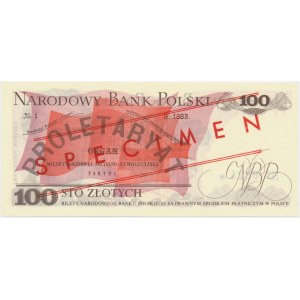 100 złotych 1976 WZÓR AK 0000000 No.0824