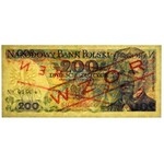 200 złotych 1982 WZÓR BU 0000000 No. 0356