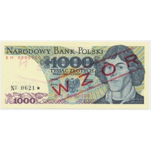1.000 złotych 1979 WZÓR BM 0000000 No.0621