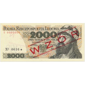 2.000 złotych 1979 WZÓR S 0000000 No.0616