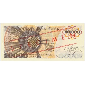 20.000 złotych 1989 WZÓR A 0000000 No.1791